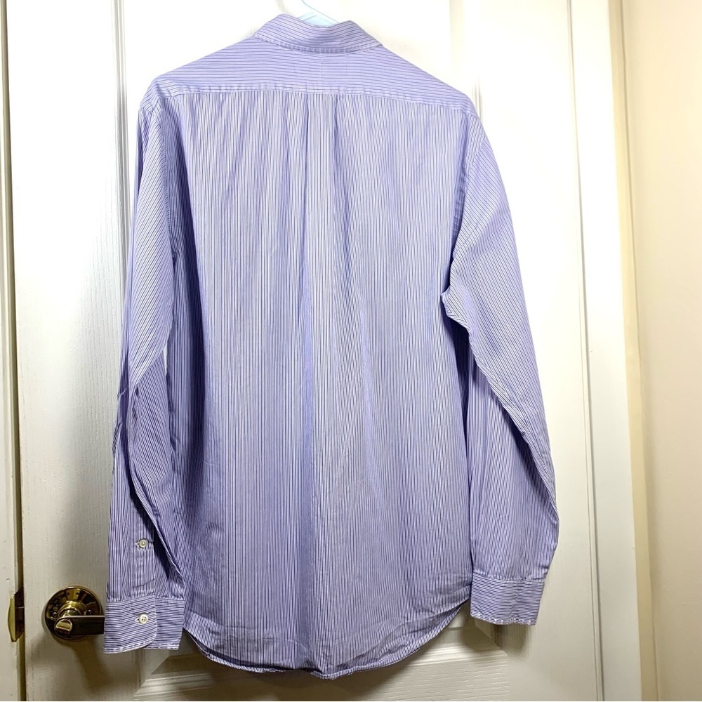 Ralph Lauren Mens Size 16 34/35 Blue/White/purple Long Sleeves Button Up Shirt - Picture 2 of 5